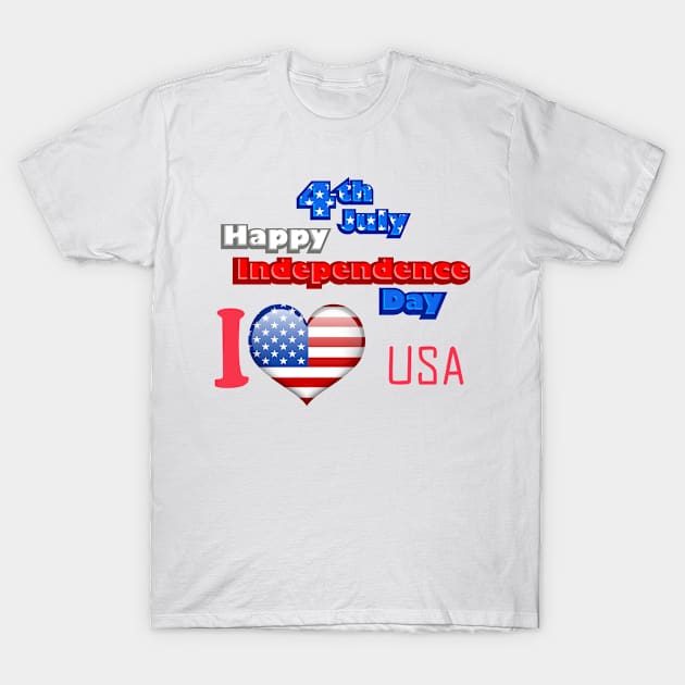 4th of july T-Shirt by Azamerch